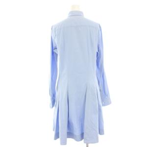 POLO RALPH LAUREN シャツワンピース ひざ丈 スモールポニー 長袖 6 水色 ライトブルー 211702710002 /HN