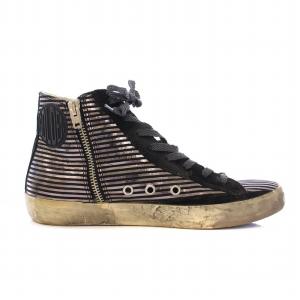 GOLDEN GOOSE FRANCY フランシー ハイカットスニーカー シューズ 星モチーフ ストライプ柄 ダメージ加工 38