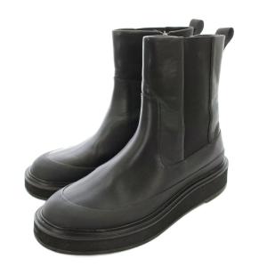 サイドゴアブーツ ショート レザー 24.5 黒 ブラック /G