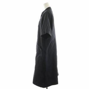 MHL. 23年 LIGHTWEIGHT COTTON NYLON ワンピース ロング丈 半袖 コットン 1 黒