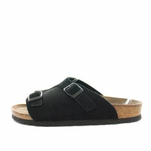 BIRKENSTOCK チューリッヒ ZURICH サンダル スエード 38 黒 ブラック L7M5 /YT