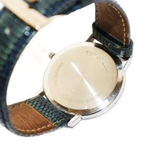 TIFFANY&Co. クラシック 腕時計 クオーツ 白文字盤 シルバーカラー グリーン M151