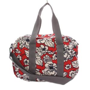 ボストンバッグ ショルダーバッグ 花柄 2WAY 19.6L ホワイト レッド NFM87936 /YM