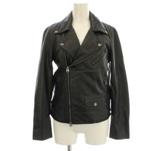ラムレザー ライダースジャケット 19-011-200-1040 ダブル 羊革 レザー 36 黒 ブラック
