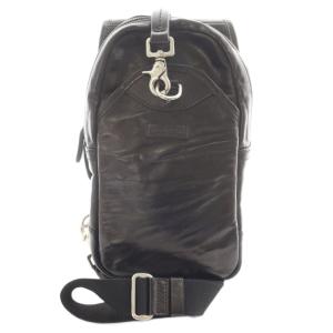 PER EDIFICE ボディバッグ レザー 黒 ブラック /AN7