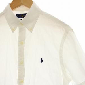 RALPH LAUREN CLASSIC FIT ボタンダウンシャツ カジュアルシャツ 半袖 スモールポニー S 白 ホワイト 03945310963
