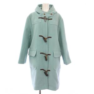 ウールクラシックダッフルコート アウター ロング丈 フード トグルボタン 36 水色 ライトブルー 55705011