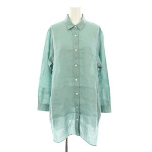 20SS ラミーツイルカラーシャツ ブラウス 長袖 40 緑 グリーン G5M17-348-70 /YT