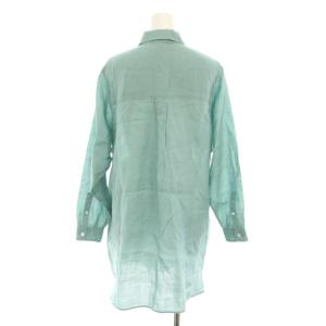 MACKINTOSH LONDON 20SS ラミーツイルカラーシャツ ブラウス 長袖 40 緑 グリーン G5M17-348-70 /YT