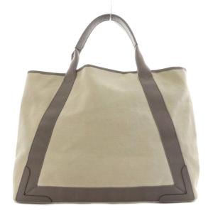 BALENCIAGA カバスM ハンドバッグ ポーチ付き グレー ホワイト 339936