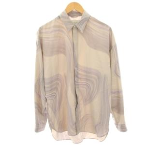 22SS マーブルオーバーシャツ カジュアルシャツ 長袖 1 紫 パープル 152200012 /HN