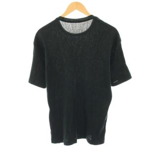 ISSEY MIYAKE MEN Tシャツ カットソー プリーツ 半袖 2 黒 ブラック ME93JK128 /HN