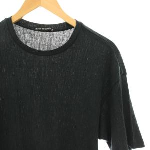 ISSEY MIYAKE MEN Tシャツ カットソー プリーツ 半袖 2 黒 ブラック ME93JK128 /HN
