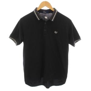 KNIT POLO SHIRT ニットポロシャツ 半袖 ロゴ L ブラック FZ1826 /KH