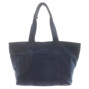 トートバッグ ハンドバッグ ショルダーバッグ ロゴ ナイロン 紺 ネイビー /AN2