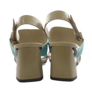 UNITED NUDE サンダル ヒール ストラップ 35 シルバー色 青 ブルー /AN7