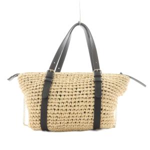 DIESEL かごバッグ ハンドバッグ ショルダーバッグ 2way チェーン ベージュ 黒 ブラック /AN4