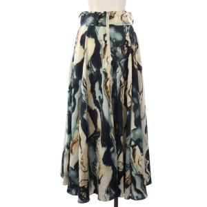HARE サテンマーブルスカート ロング 総柄 フレア F マルチカラー HAL05028MT /TK