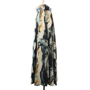 HARE サテンマーブルスカート ロング 総柄 フレア F マルチカラー HAL05028MT /TK