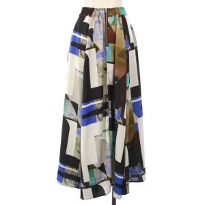 HARE パターンコラージュフレアスカート ロング 総柄 F マルチカラー HAL05032TR /TK