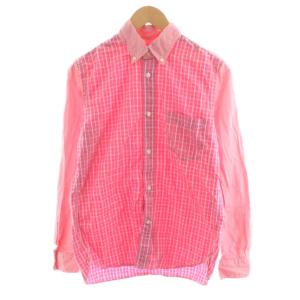 シャツ 長袖 チェック柄 コットン S ピンク HJ-B010 /AN50