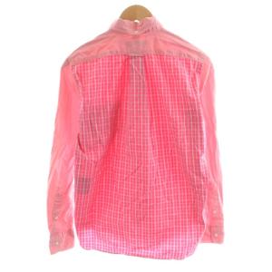 COMME des GARCONS HOMME シャツ 長袖 チェック柄 コットン S ピンク HJ-B010 /AN50