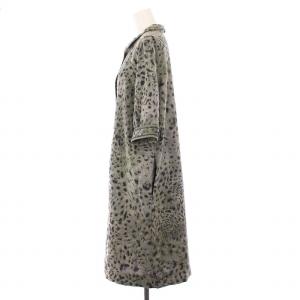 LEONARD FASHION ワンピース ロング 半袖 レオパード ヒョウ柄 38 カーキ /KH