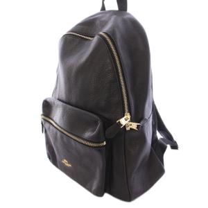 COACH チャーリー リュックサック デイパック レザー ロゴ ワンカラー 黒 ブラック F29004 /BB