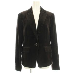 ベロア テーラードジャケット 11-811213 茶 ブラウン 42 /G