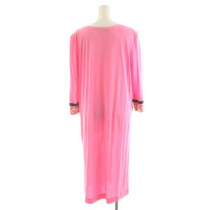 LEONARD ワンピース ロング丈 7分袖 シルク 絹 44 ピンク /AN30