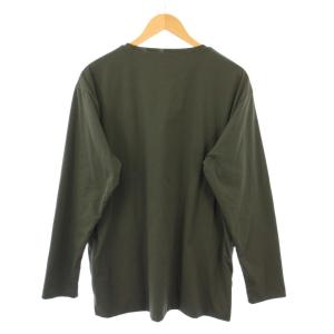 HUNTING WORLD Tシャツ ロンT 長袖 クルーネック ストレッチ ロゴ L カーキ /BB