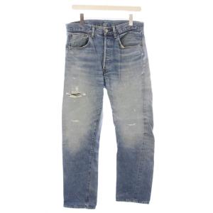 復刻 50155 501XX ビッグE デニムパンツ ダメージ加工 赤耳 W30 L32