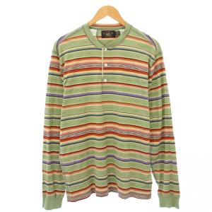 ラルフローレン Tシャツ ロンT 長袖 ストレッチ ボーダー柄 L 緑 グリーン マルチカラー /BB