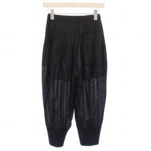 PLEATS PLEASE ISSEY MIYAKE イッセイミヤケ FLUFFY BASICS ジョガーパンツ 1 ブラック