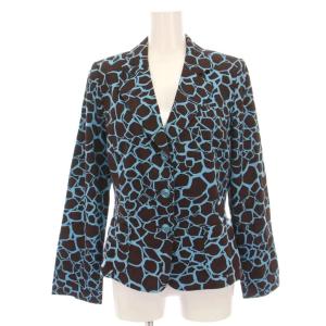 テーラードジャケット 3B 総柄 アウター 7 ブラウン ブルー SJ7213 /YM