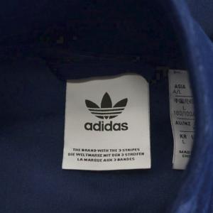 adidas Originals BECKENBAUER BEROA JACKET トラックジャケット ロゴ ベロア L 青 ブルー JM2269