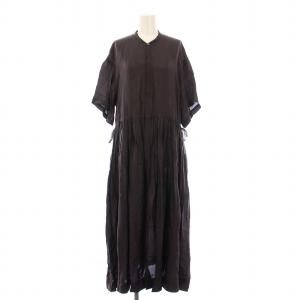 flared-sleeve dress シャツワンピース