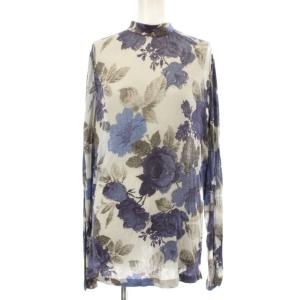 カットソー 長袖 ハイネック 総柄 S マルチカラー SB1309 /OR