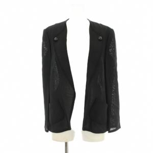 ノーカラージャケット 長袖 9 黒 ブラック SJ8208 /OR