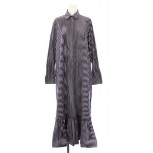 NASTIE シャツワンピース ストライプ J36 ネイビー 12260719