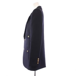 SAINT LAURENT PARIS 22年製 グレイン・ド・プードル シングルブレストジャケット F36 ネイビー 728768