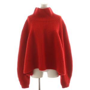 HEAVYROLL NECKS ニット ハイネック カシミヤ L レッド 1321203