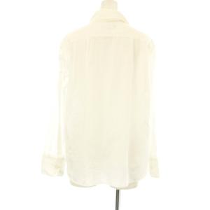 MARGARET HOWELL シャツ ブラウス 長袖 二重襟 2 白 ホワイト 578-8253011 /OR