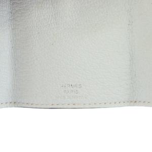 HERMES ベアン キーケース キーリング 4連 レザー U刻印 水色 ライトブルー /AN11 OH