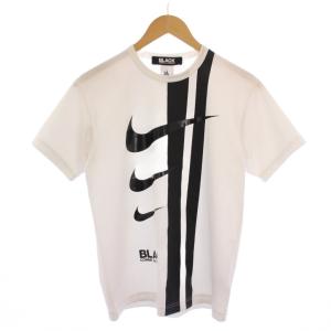 ナイキ NIKE Tシャツ カットソー 半袖 クルーネック スウッシュ M 白 黒 FA180103SAA