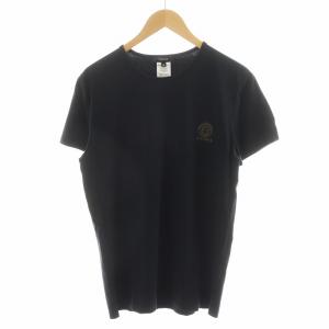 Tシャツ カットソー 半袖 ロゴ 6 黒 ブラック AUU01005 /AN9