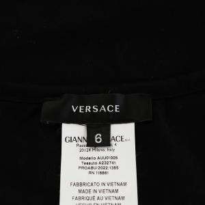 VERSACE Tシャツ カットソー 半袖 ロゴ 6 黒 ブラック AUU01005 /AN9