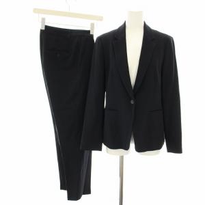 スーツ セットアップ 上下 テーラードジャケット シングル パンツ スラックス 38 紺 ネイビー /YT
