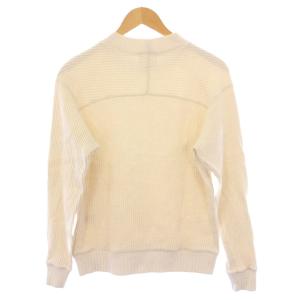 Jackman Waffle Mid neck ワッフルミッドネック ニット セーター 長袖 ストレッチ S アイボリー