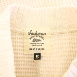 Jackman Waffle Mid neck ワッフルミッドネック ニット セーター 長袖 ストレッチ S アイボリー